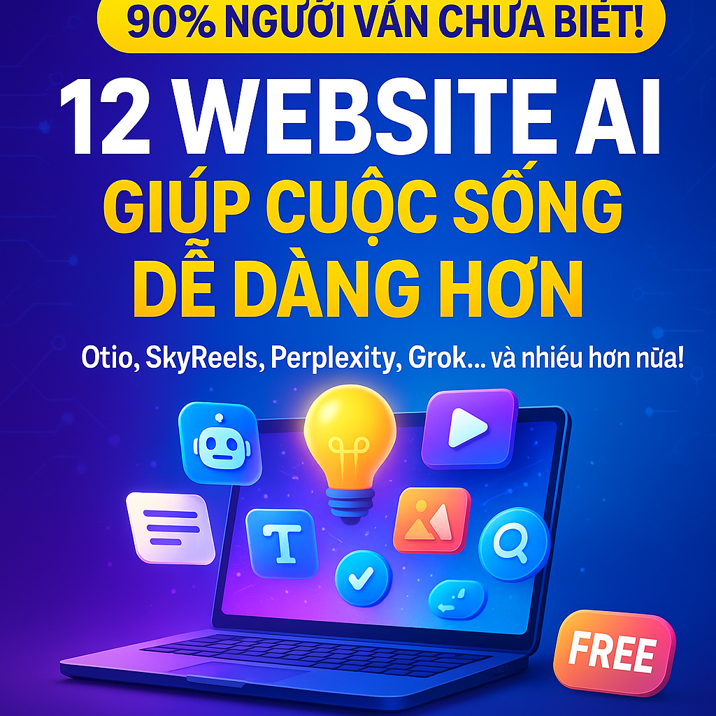 <div>90% người vẫn chưa sử dụng c&ocirc;ng cụ AI: 12 website AI gi&uacute;p cuộc sống của bạn dễ d&agrave;ng hơn</div>